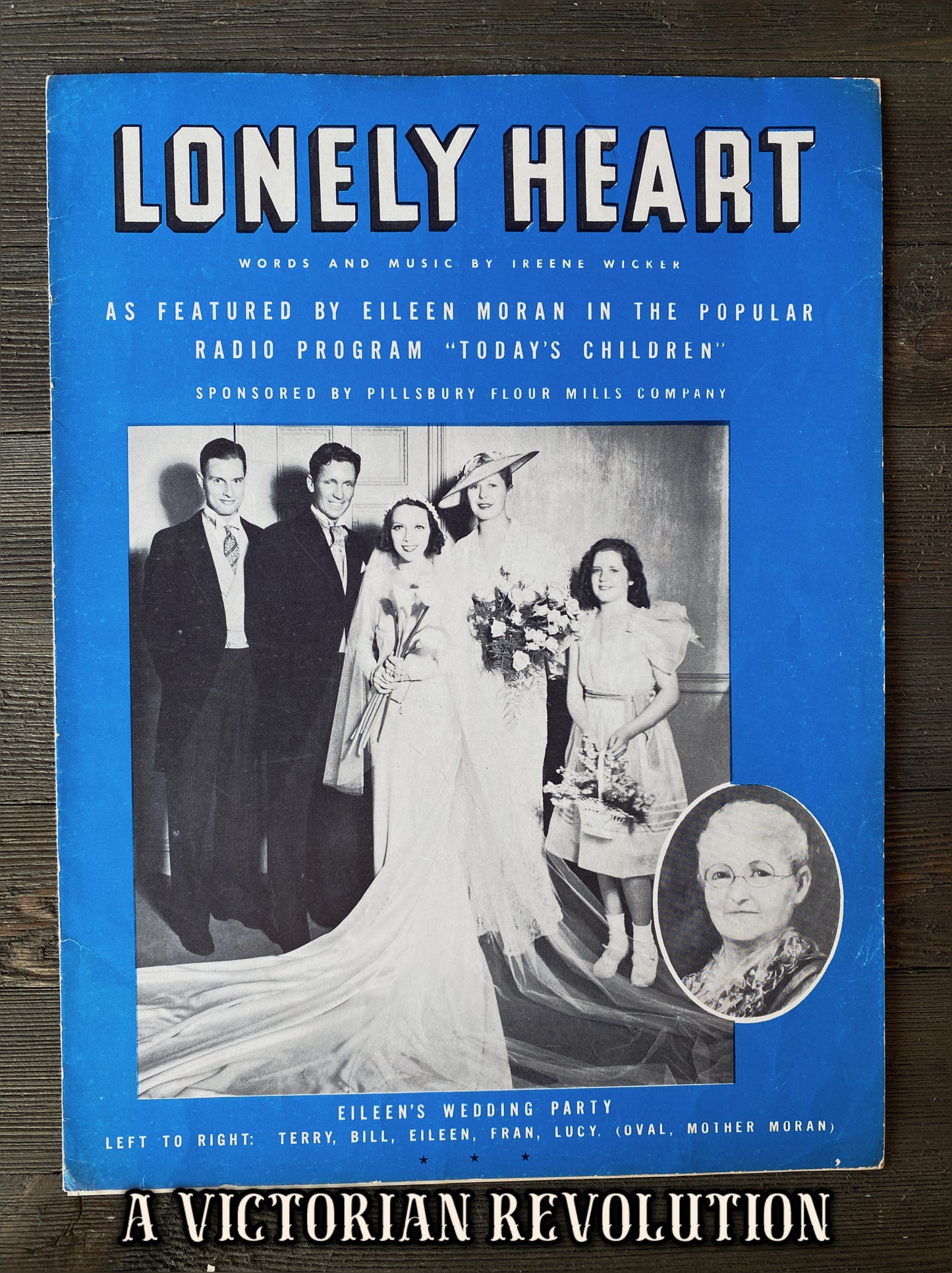 Lonely Heart - Today's Children - Eileen Moran - Wedding Song - Sheet Music - 1936