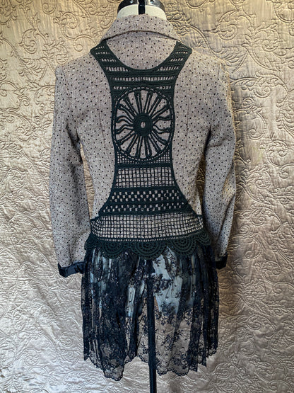 Jacket With Lace Skirt- X-SMALL