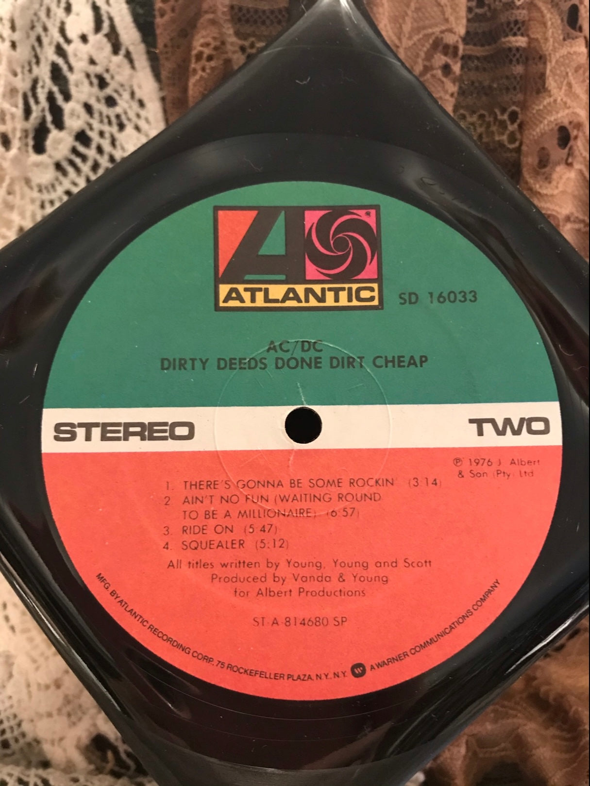 AC DC Record Bowl