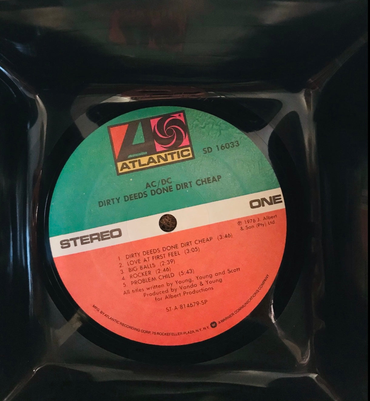 AC DC Record Bowl