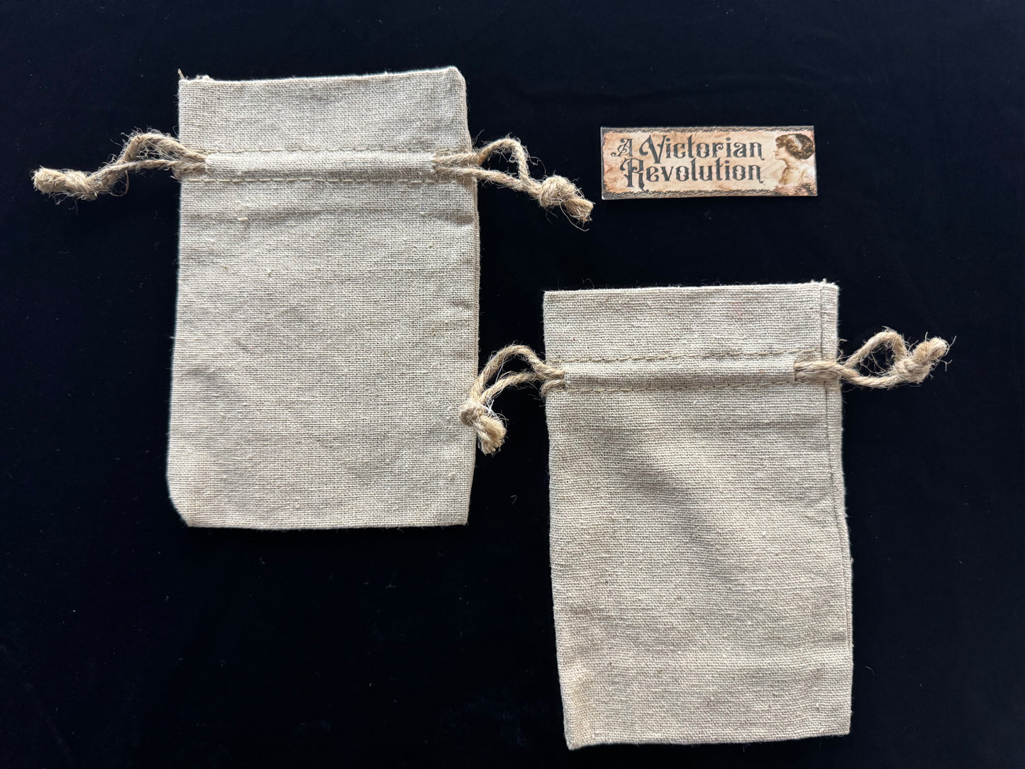 Set of Two Holiday Drawstring Bags