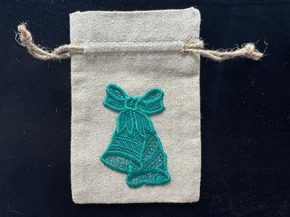 Set of Christmas Drawstring Bags