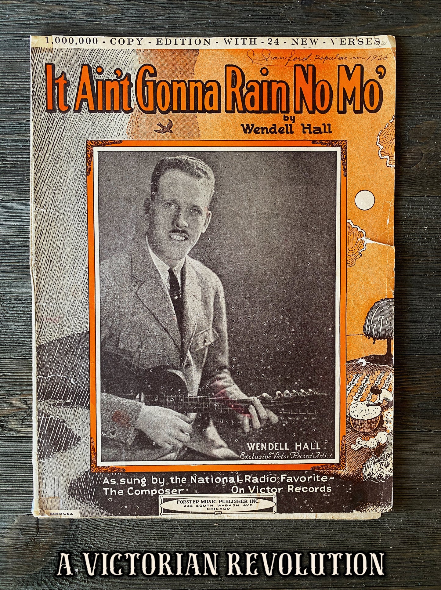 It Ain't Gonna Rain No Mo' by Wendell Hall - Sheet Music - 1923