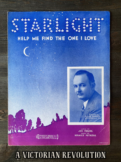 Starlight: Help Me Find The One I Love - Sheet Music - 1931