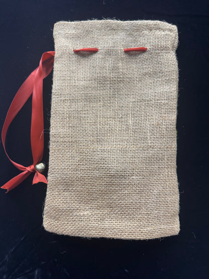 Drawstring Bag with Chrysanthemum
