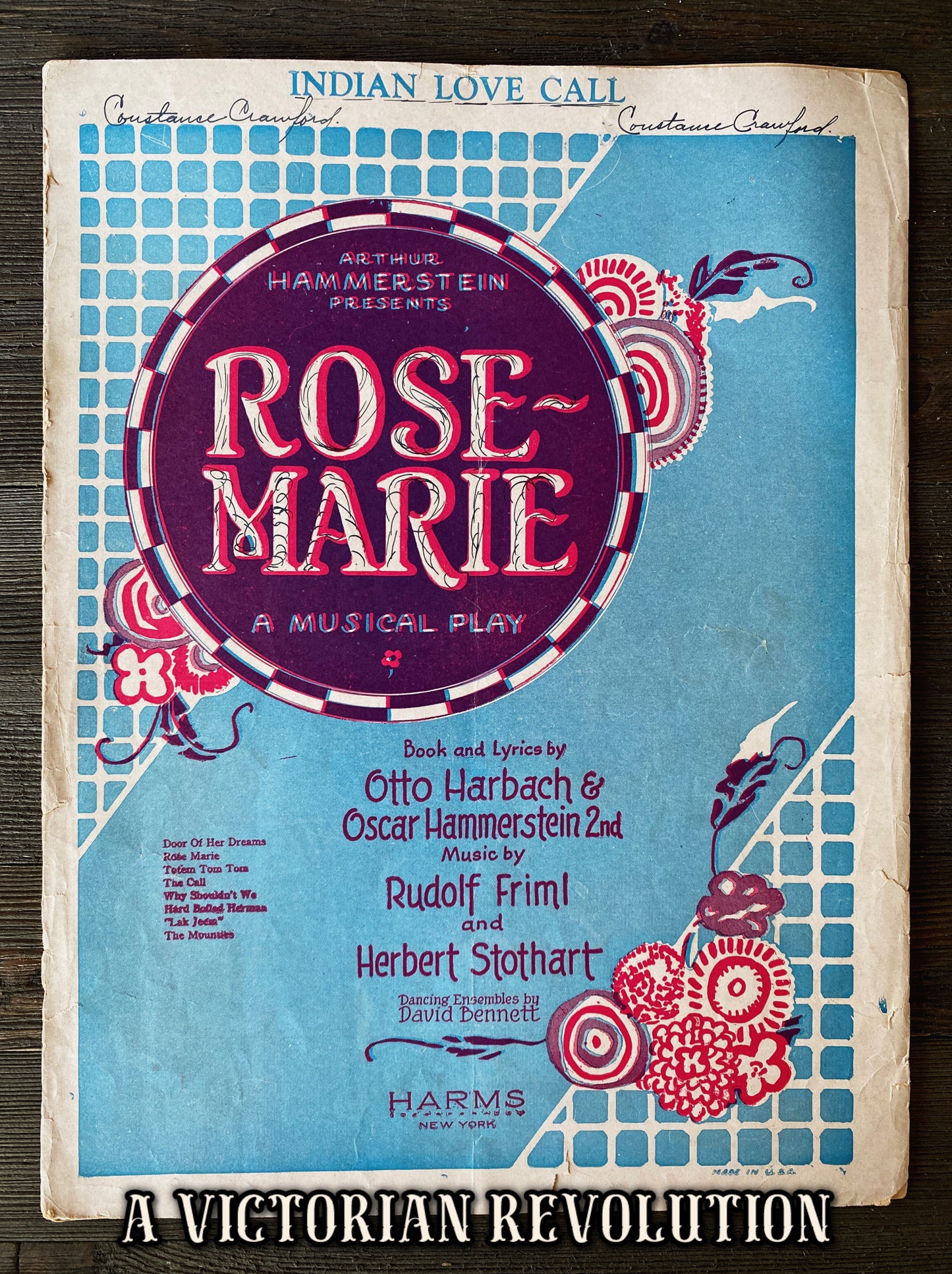 Indian Love Call - Rose-Marie - Sheet Music - 1924