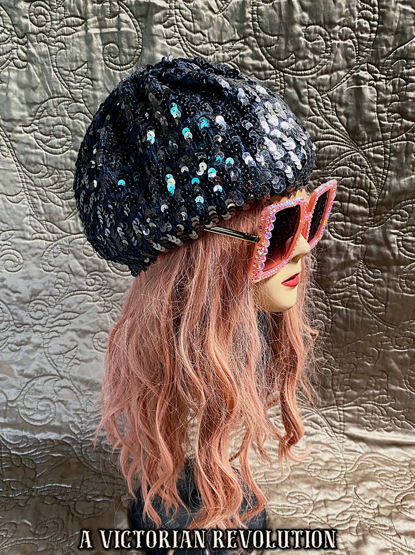 Sequin Beret - Slouchy Disco Glam Hat