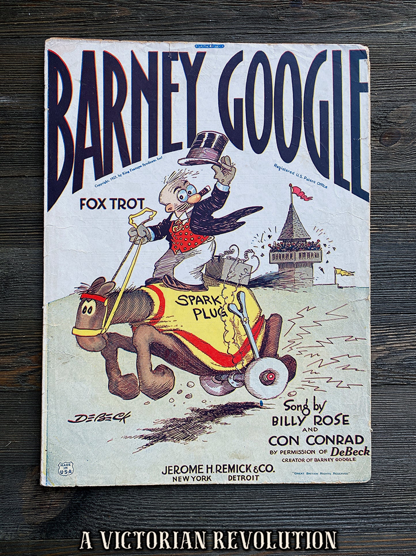 Barney Google - Original 1923 Sheet Music - Billy DeBeck - Fox Trot - Sheet Music - 1923