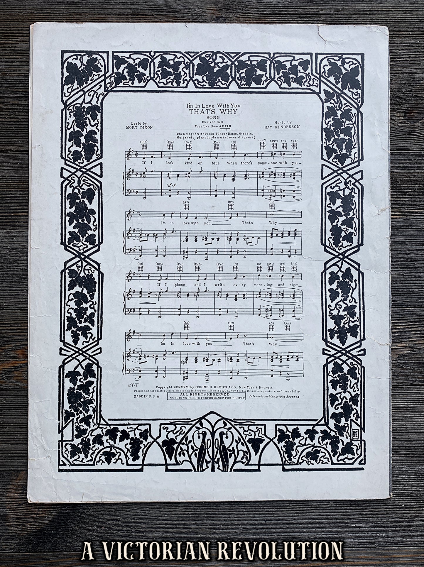 Bye Bye Blackbird - Remick Music Program - Ray Henderson - Jazz Standard - Vintage Sheet Music - 1926