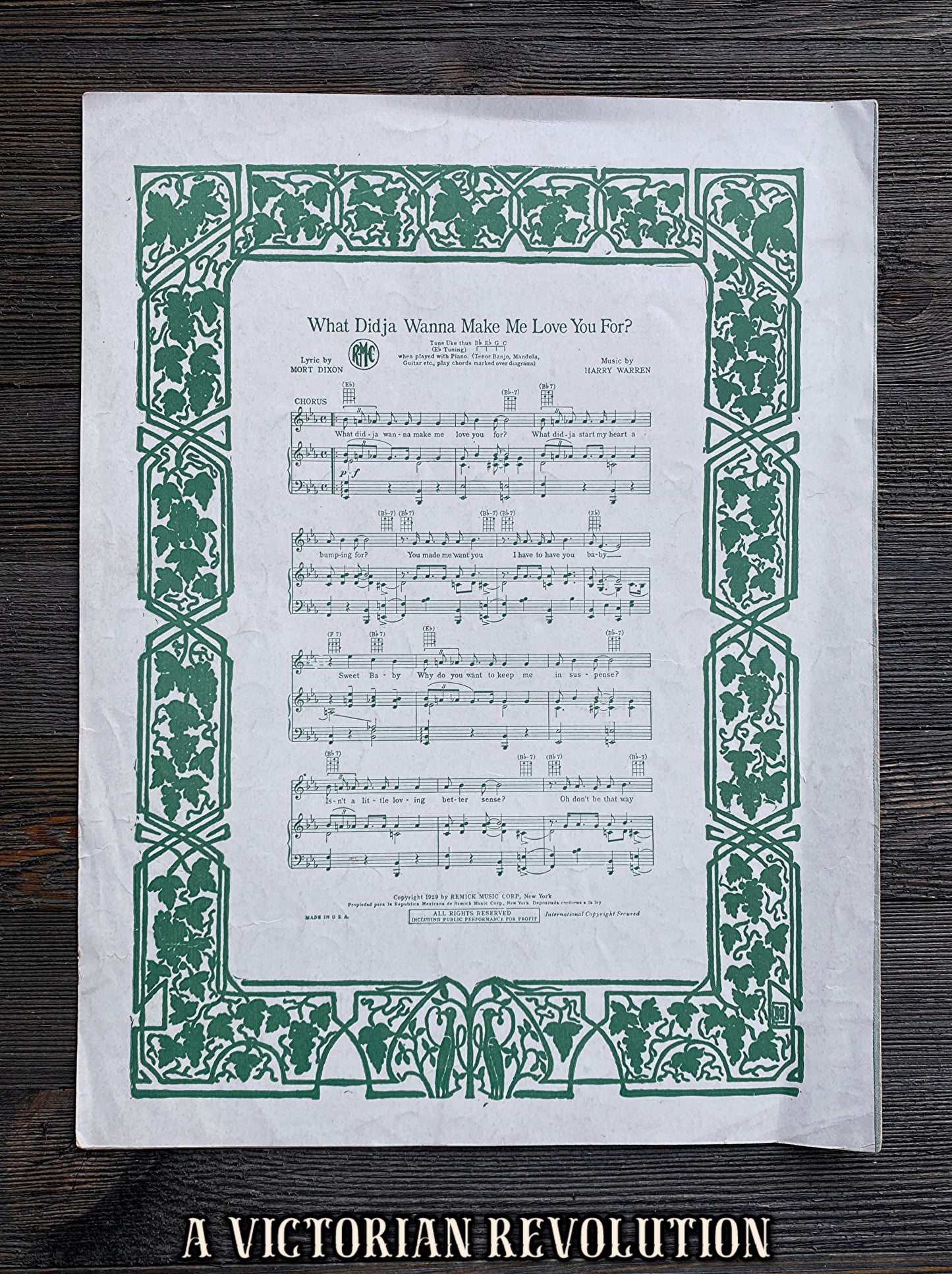 Where the Sweet Forget-Me-Nots Remember - Guy Lombardo - Vintage Romance - Sheet Music - 1929