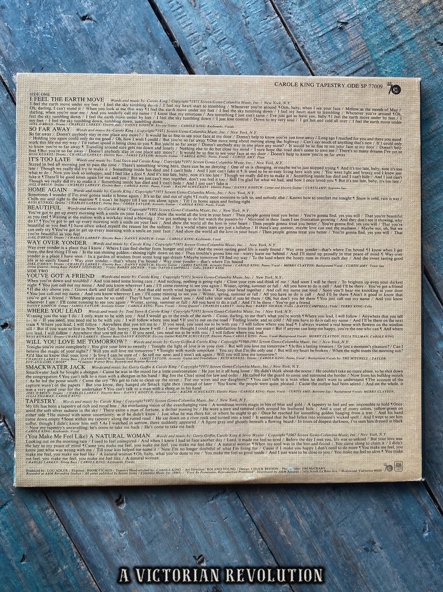 Carole King - Tapestry - 1971 - Ode Records - Soft Rock / Pop - Vinyl LP Record Album - Used