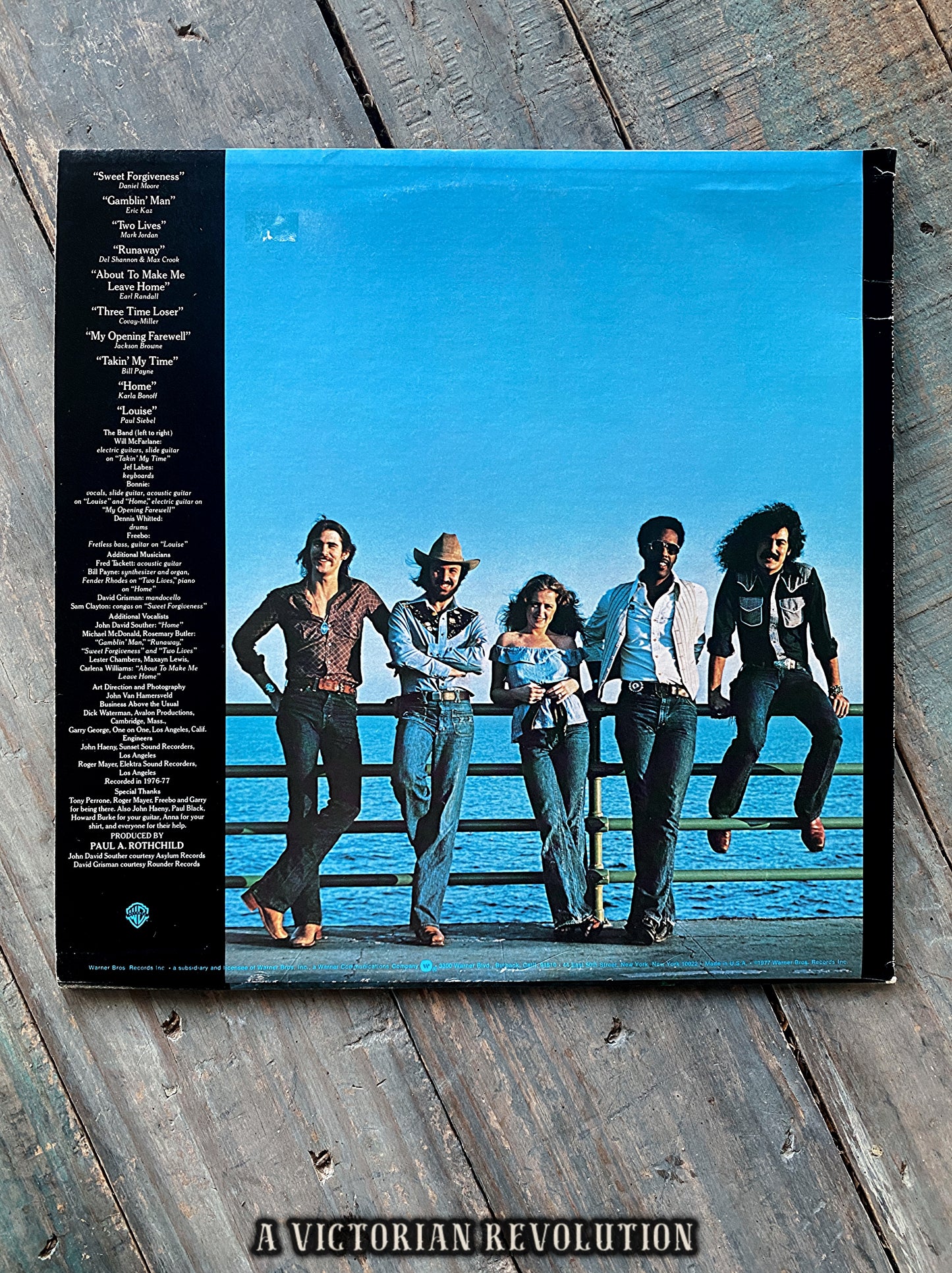 Bonnie Raitt - Sweet Forgiveness - 1977 - Warner Bros. Records - Rock/Blues - Vinyl LP/Record Album - Used
