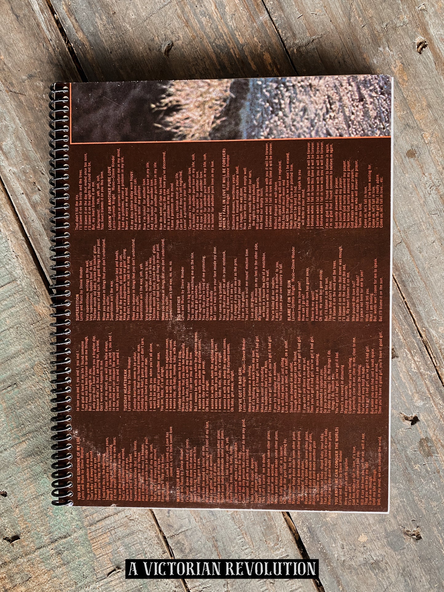 Stevie Wonder - Songs in the Key of Life - 1976 - Tamla Records - Soul/R+B - Salvaged + Upcycled Vinyl LP Record Album Cover Notebook