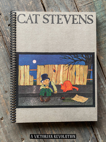 Cat Stevens - Teaser and the Firecat - 1971 - A+M Records - Folk Rock - Salvaged + Upcycled Vinyl LP Record Album Cover Notebook