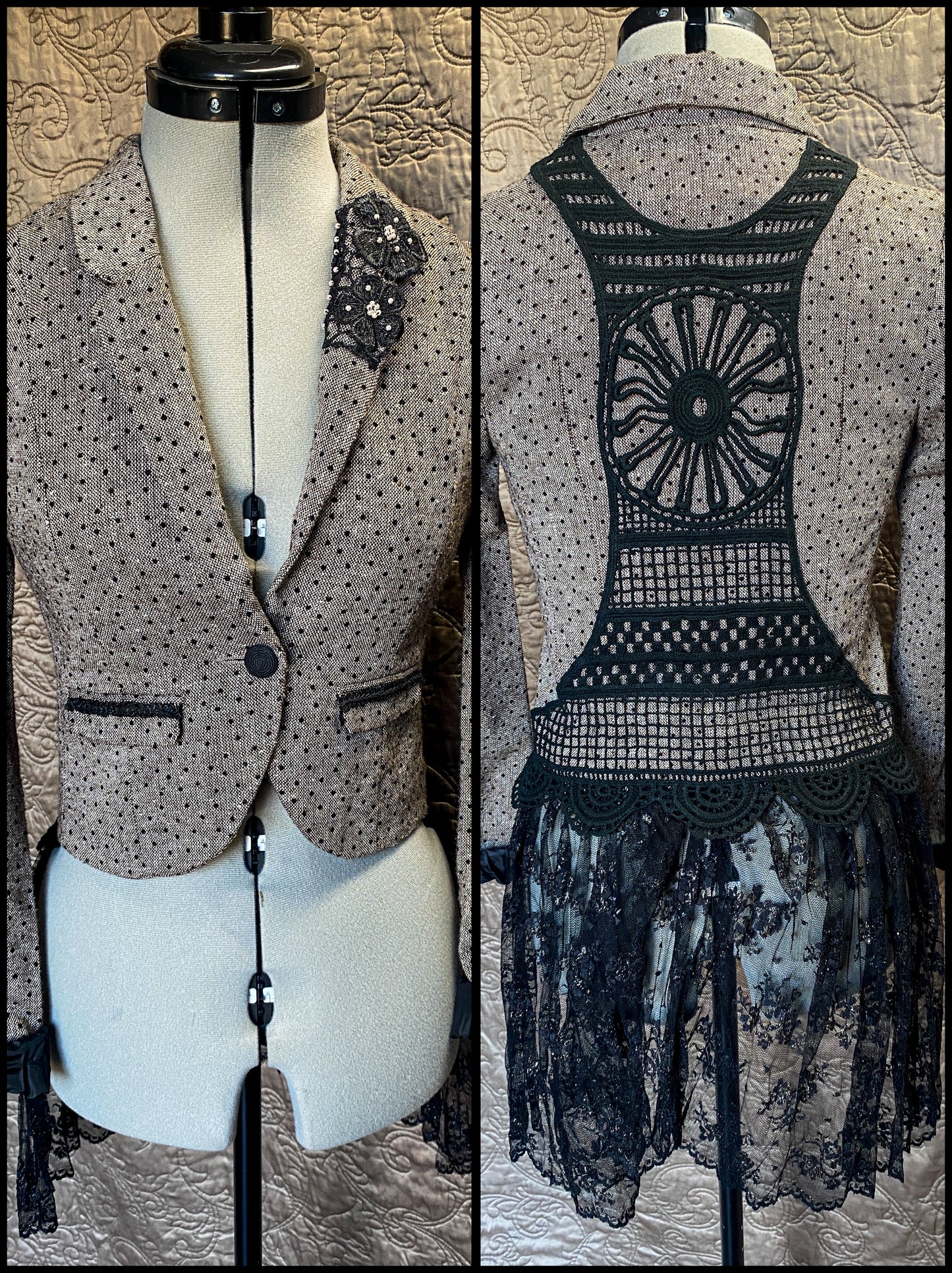 Jacket With Lace Skirt- X-SMALL