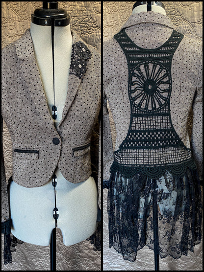 Jacket With Lace Skirt- X-SMALL