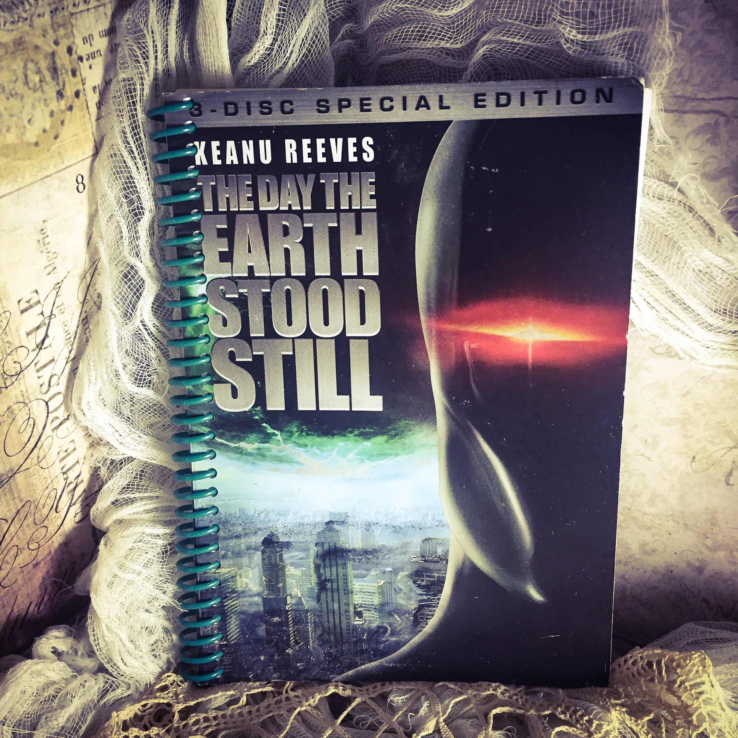 The Day the Earth Stood Still Recycled Movie Cover Notebook