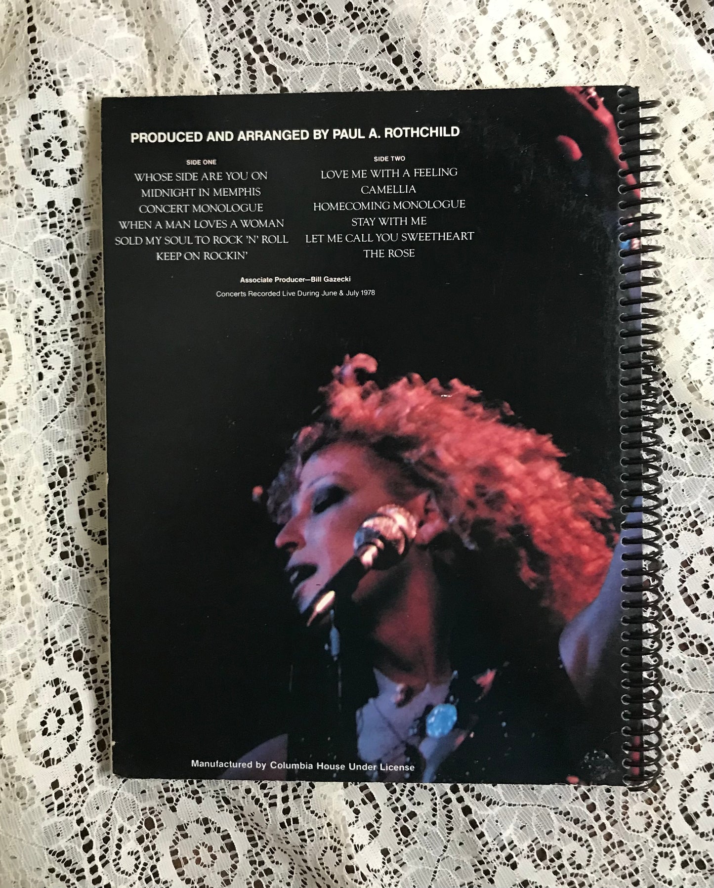 Bette Midler The Rose Album Cover Notebook