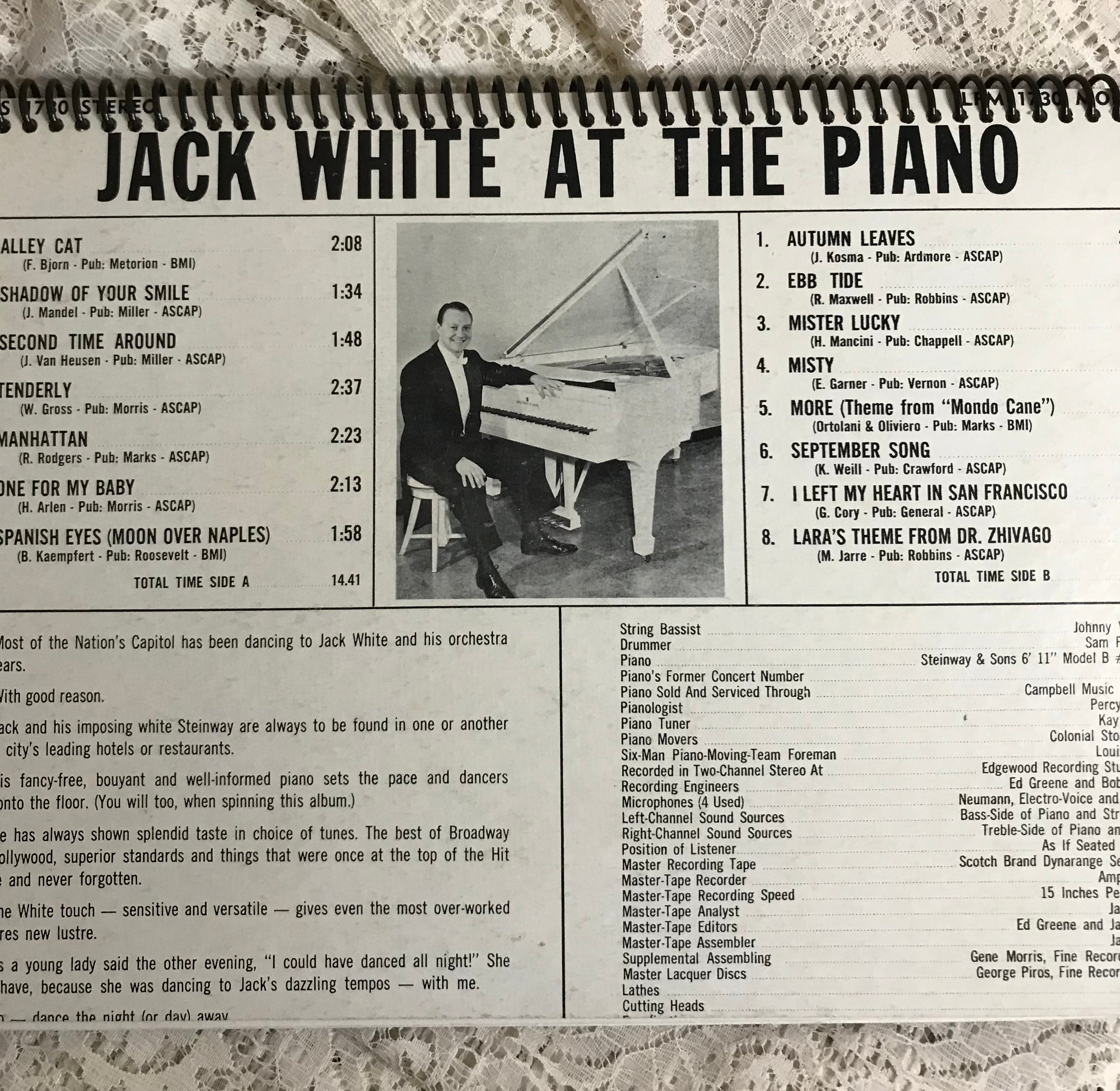 Jack White At The Piano Album Cover Notebook