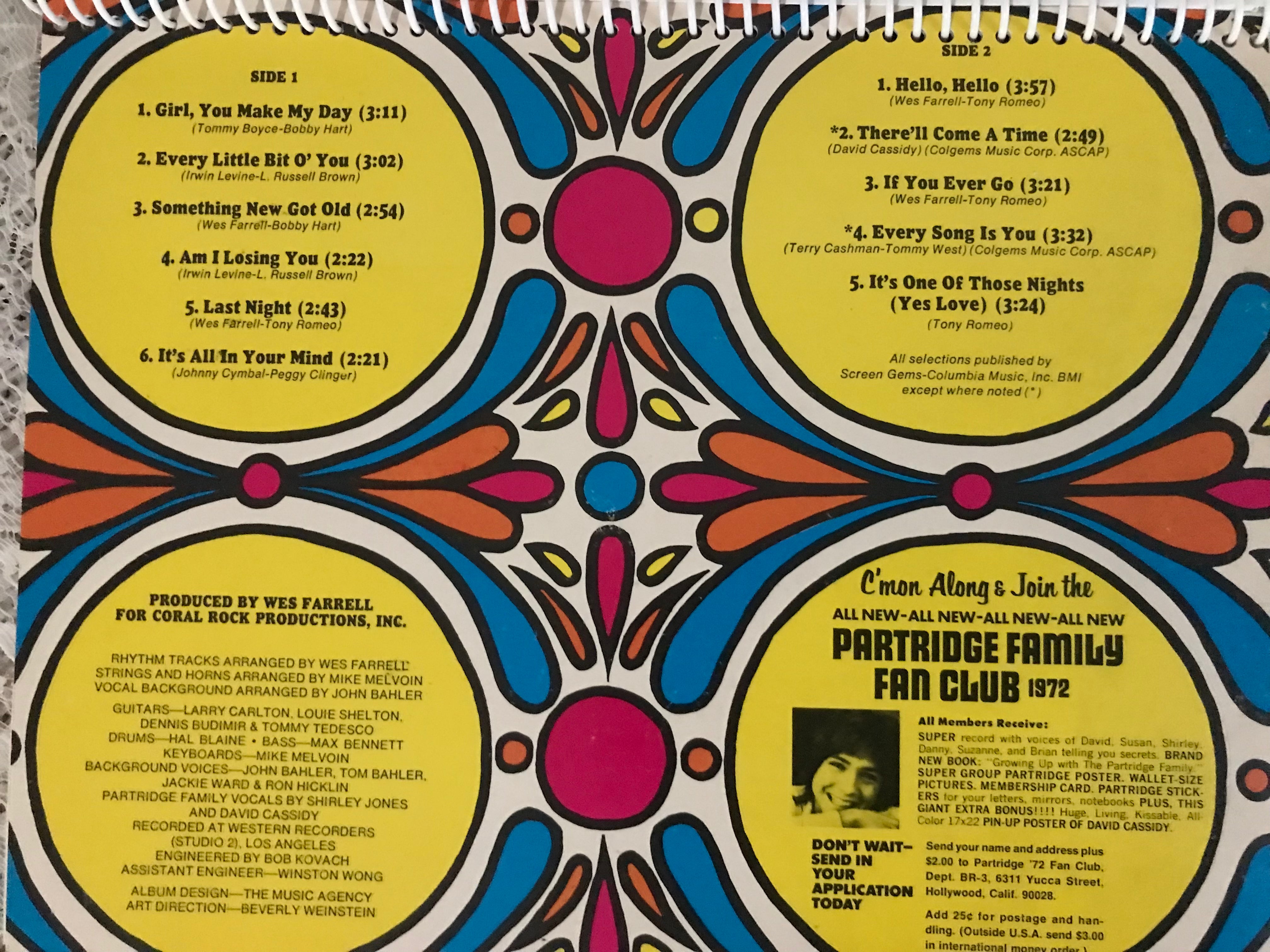 Partridge Family Album Cover Notebook