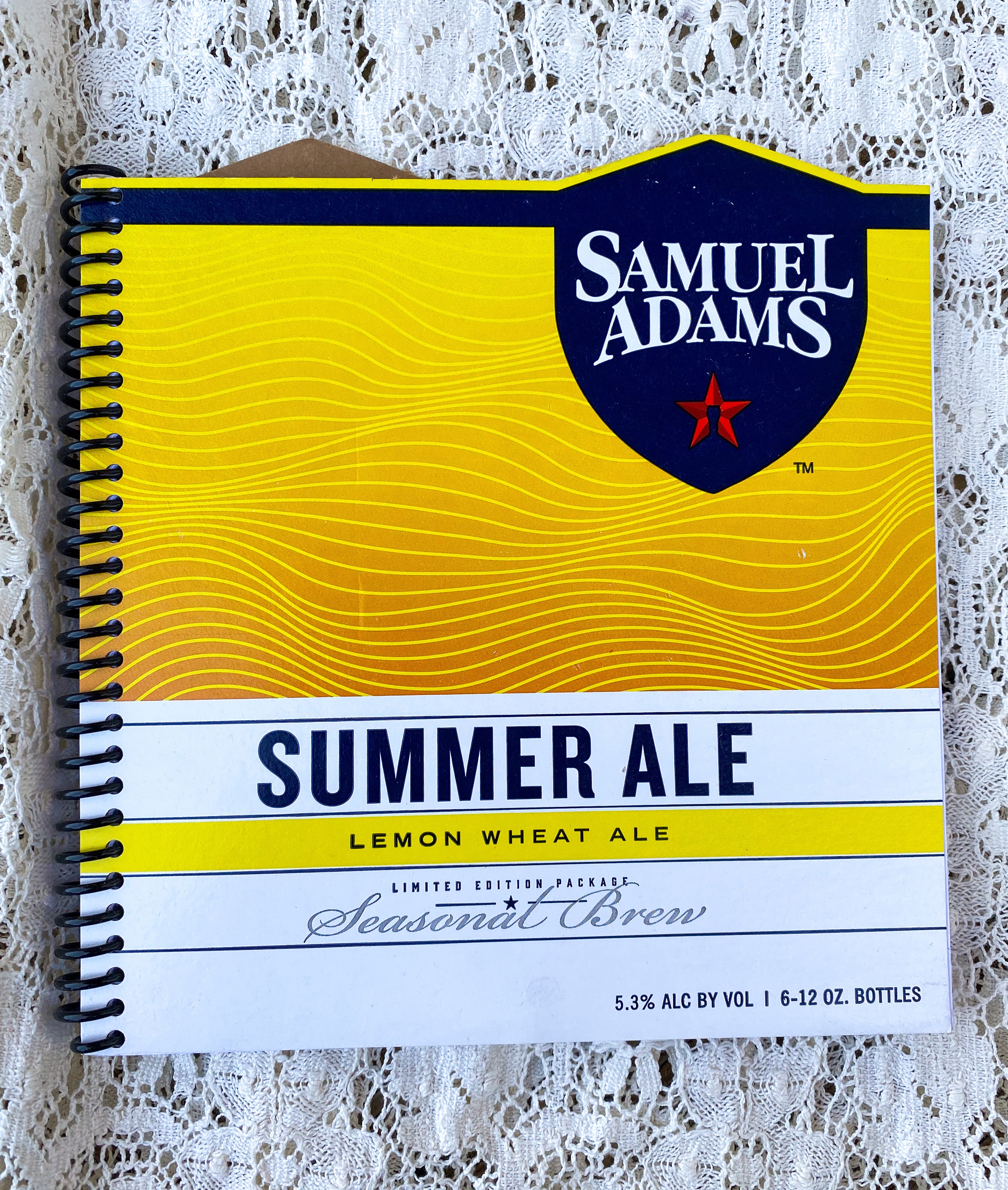 Samuel Adams Summer Ale Recycled Beer Carton Notebook