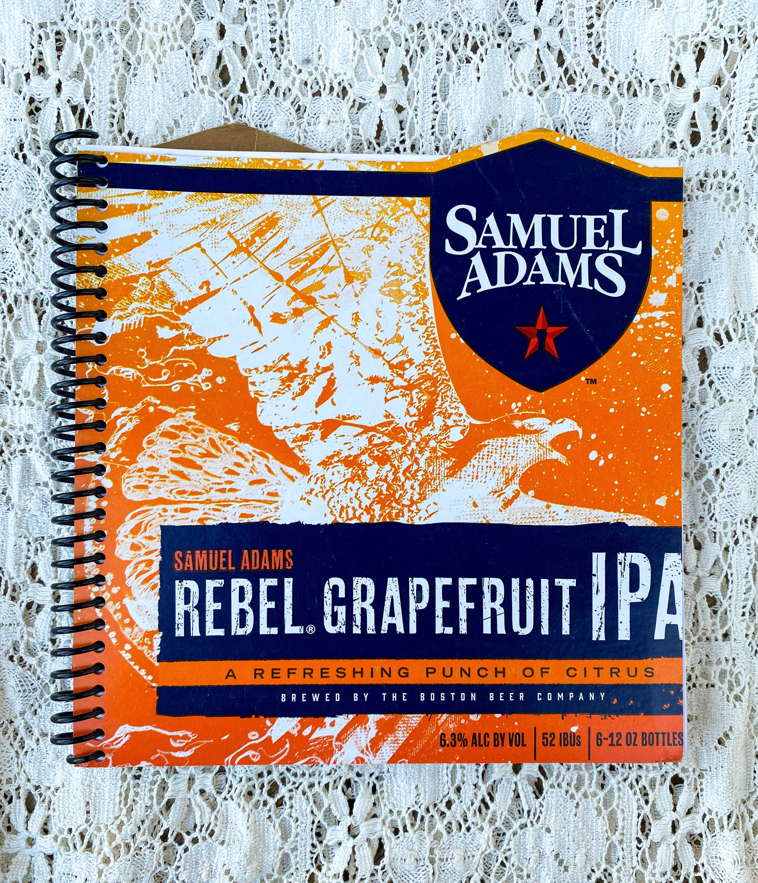 Samuel Adams Rebel Grapefruit Recycled Beer Carton Notebook