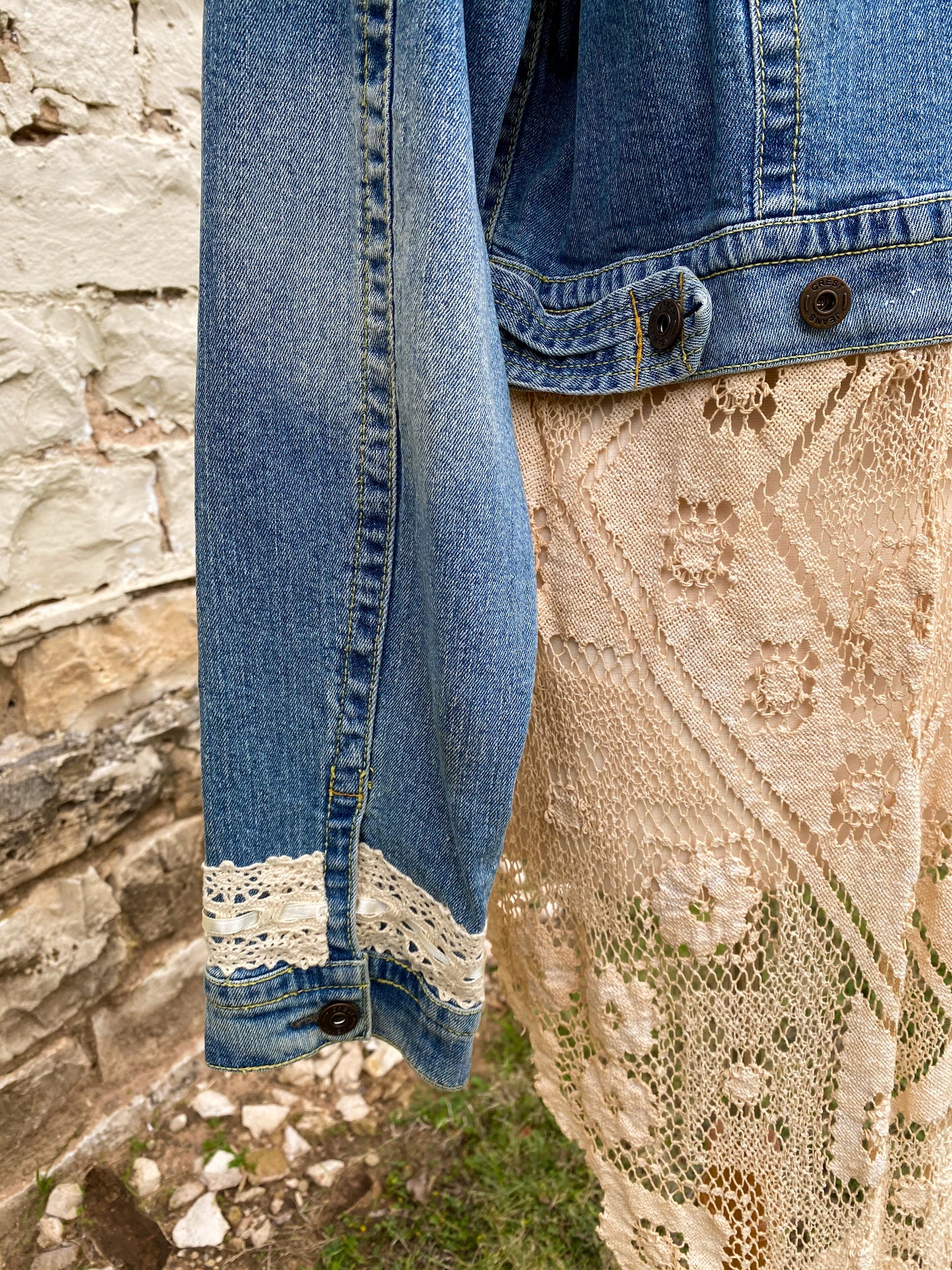 Western Denim with Long Vintage Skirt -XXL