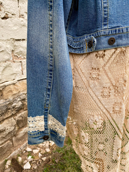 Western Denim with Long Vintage Skirt -XXL