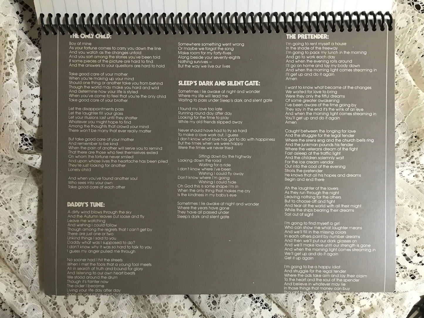 Jackson Browne The Pretender Album Cover notebook