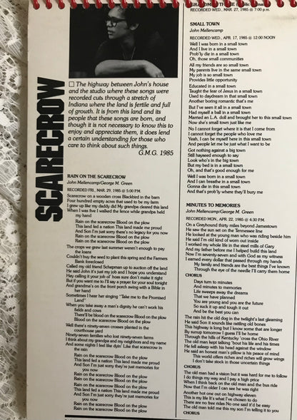 John Cougar Mellencamp Scarecrow Album Cover Notebook