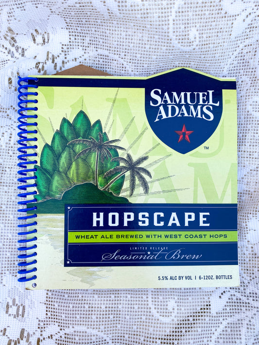 Samuel Adams Hopscape Recycled Beer Carton Notebook