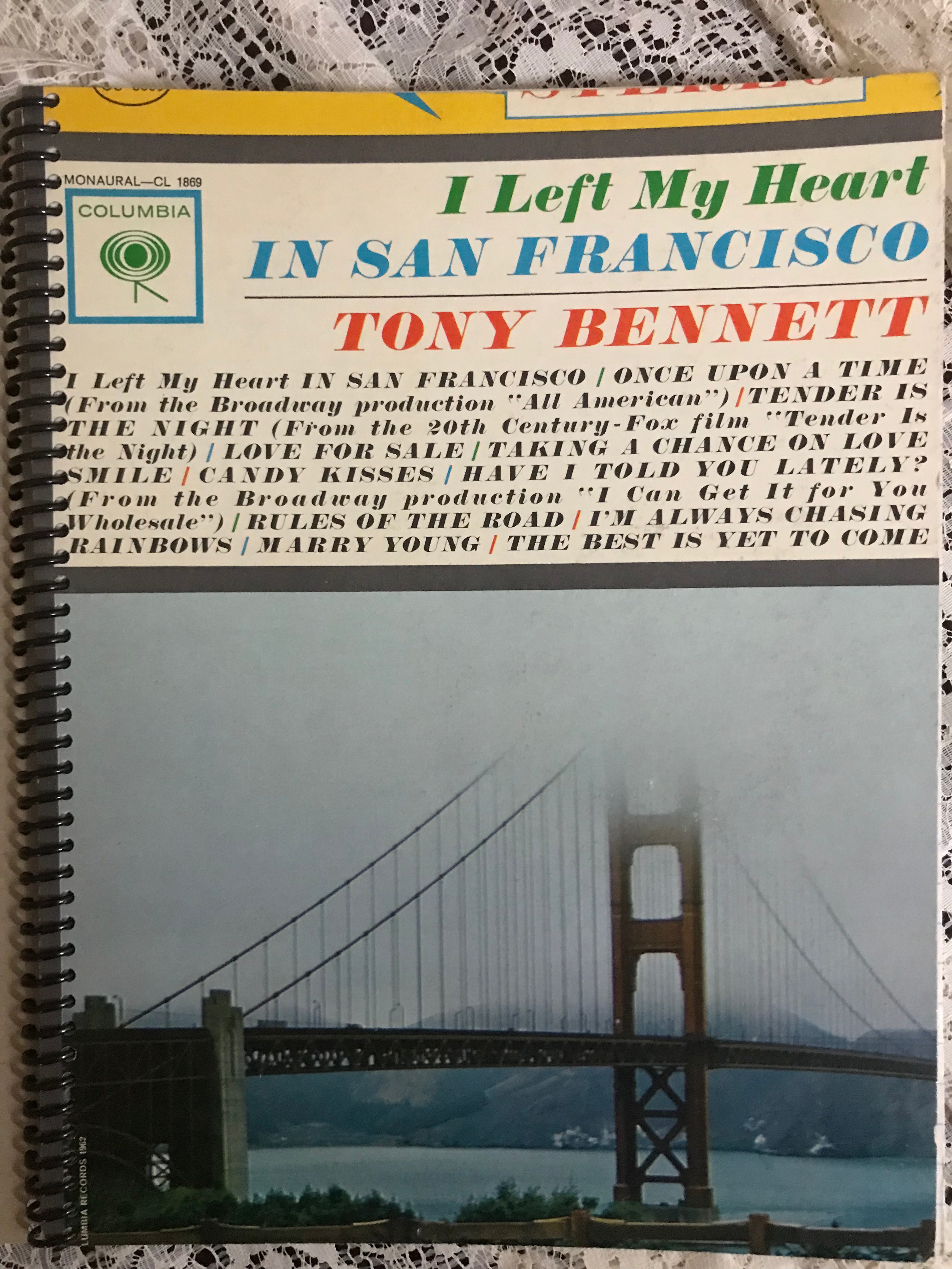 Tony Bennett I Left My Heart In San Francisco Album Cover Notebook