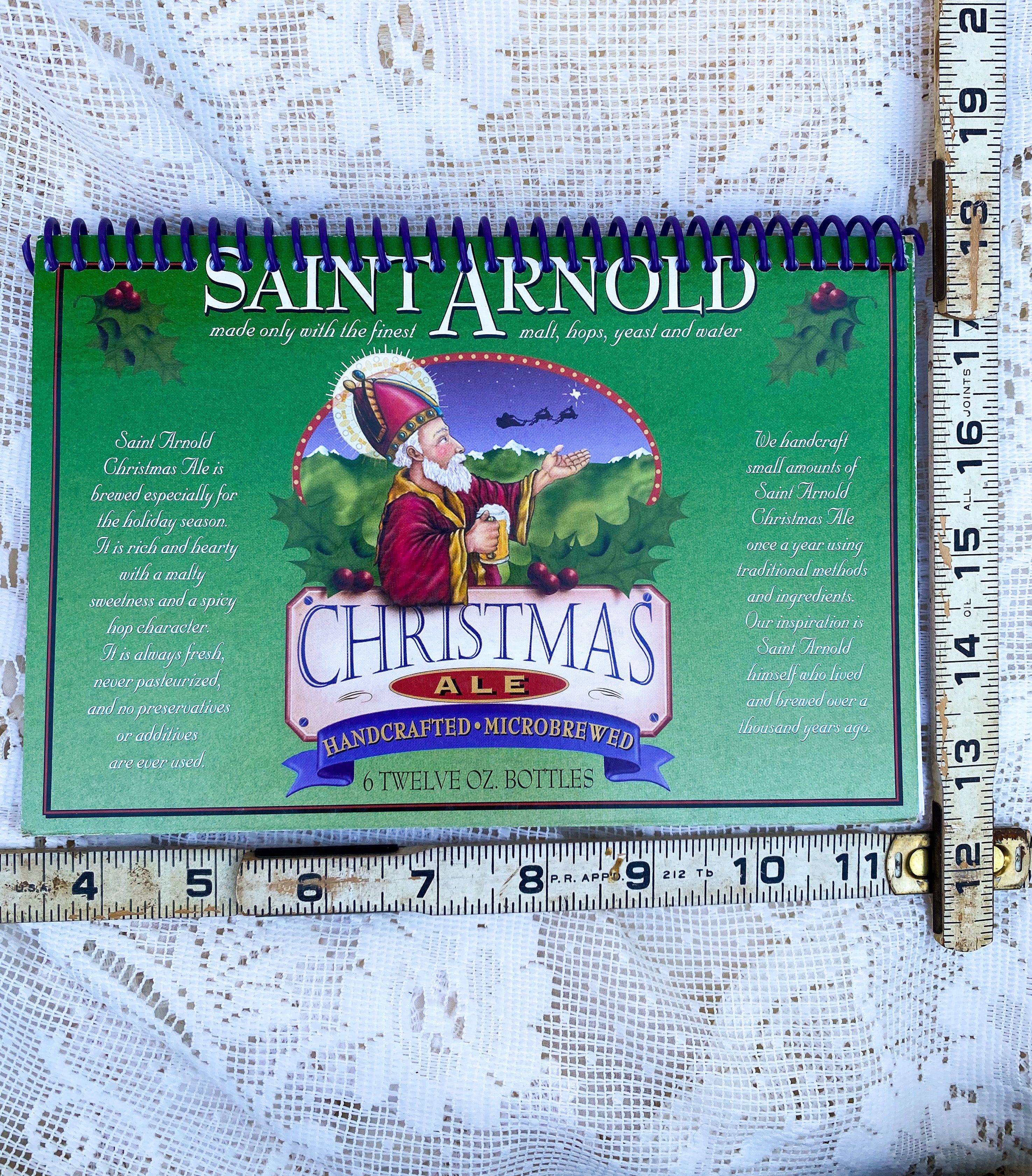 Saint Arnold Christmas Ale Recycled Beer Carton Notebook