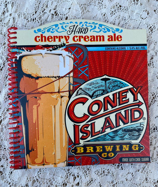 Coney Island Cherry Cream Ale Recycled Beer Carton Notebook