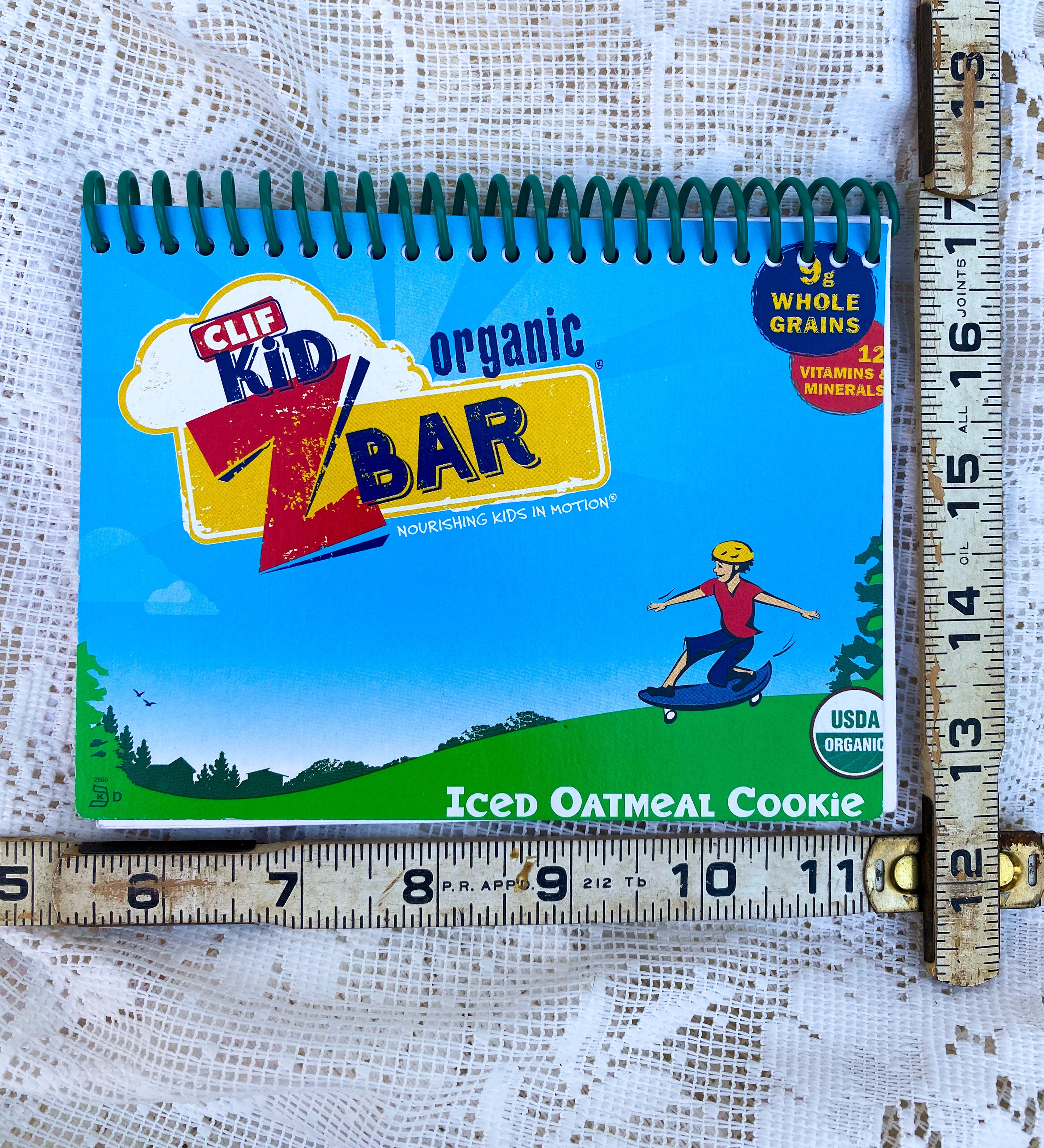 Clif Z Bar Upcycled Spiral Notebook