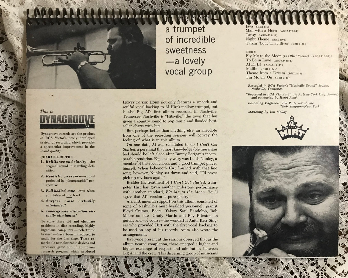 Al Hirt Honey In The Horn Album Cover Notebook