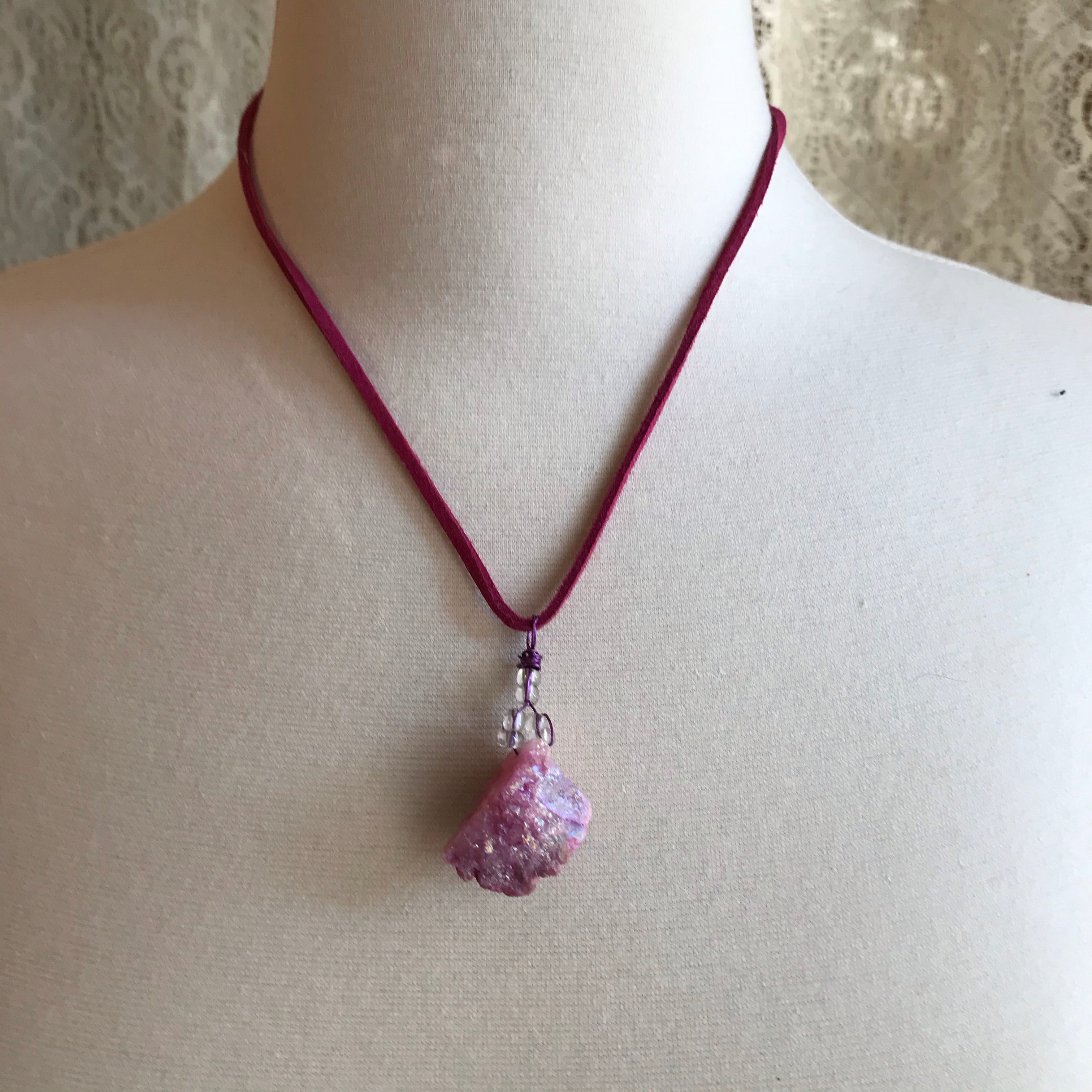 Pink Crystal Necklace