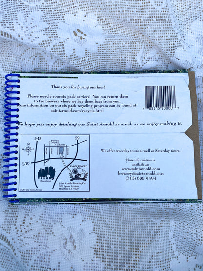 Saint Arnold Weedwacker Recycled Beer Carton Notebook