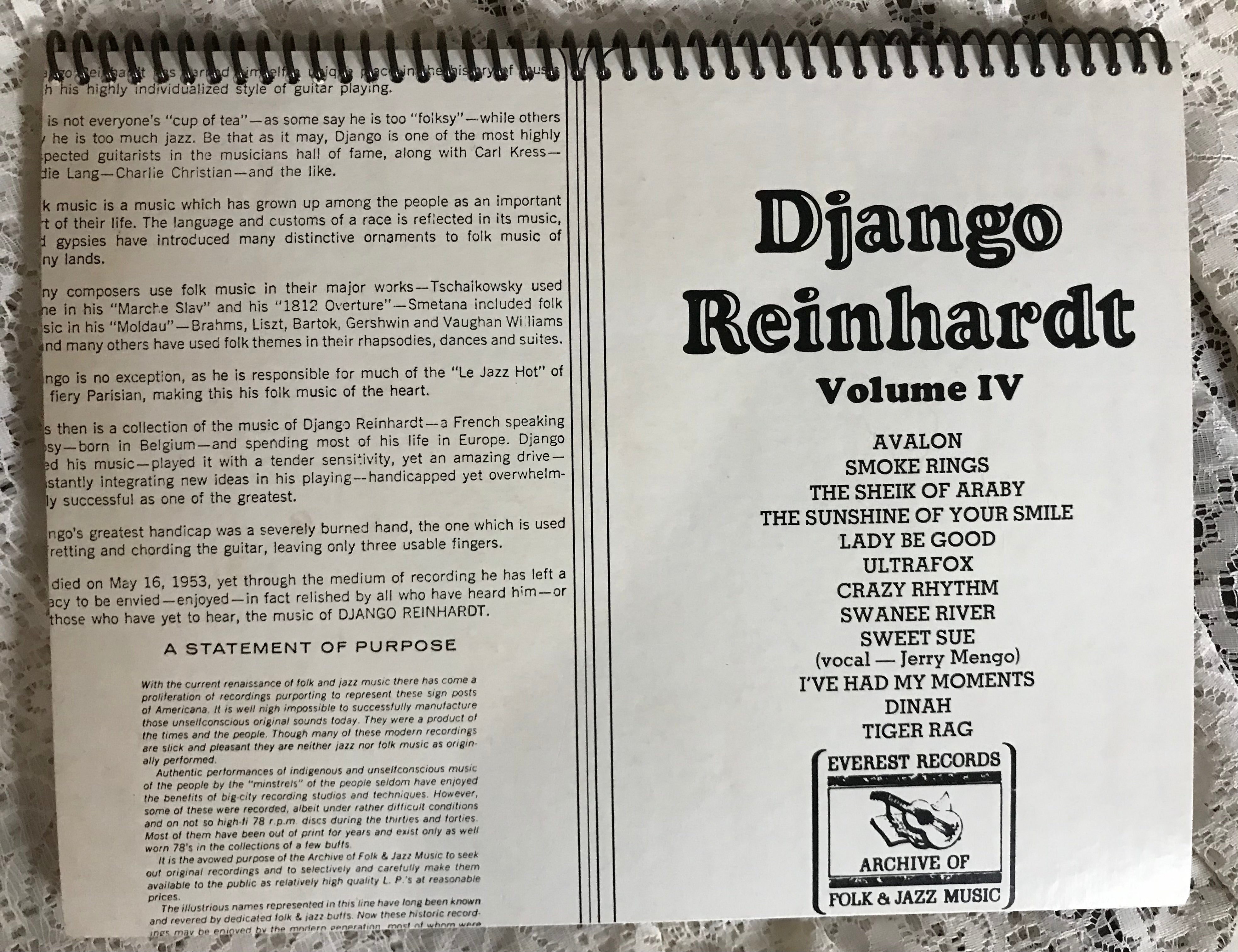 Django Reinhardt Album Cover Notebook