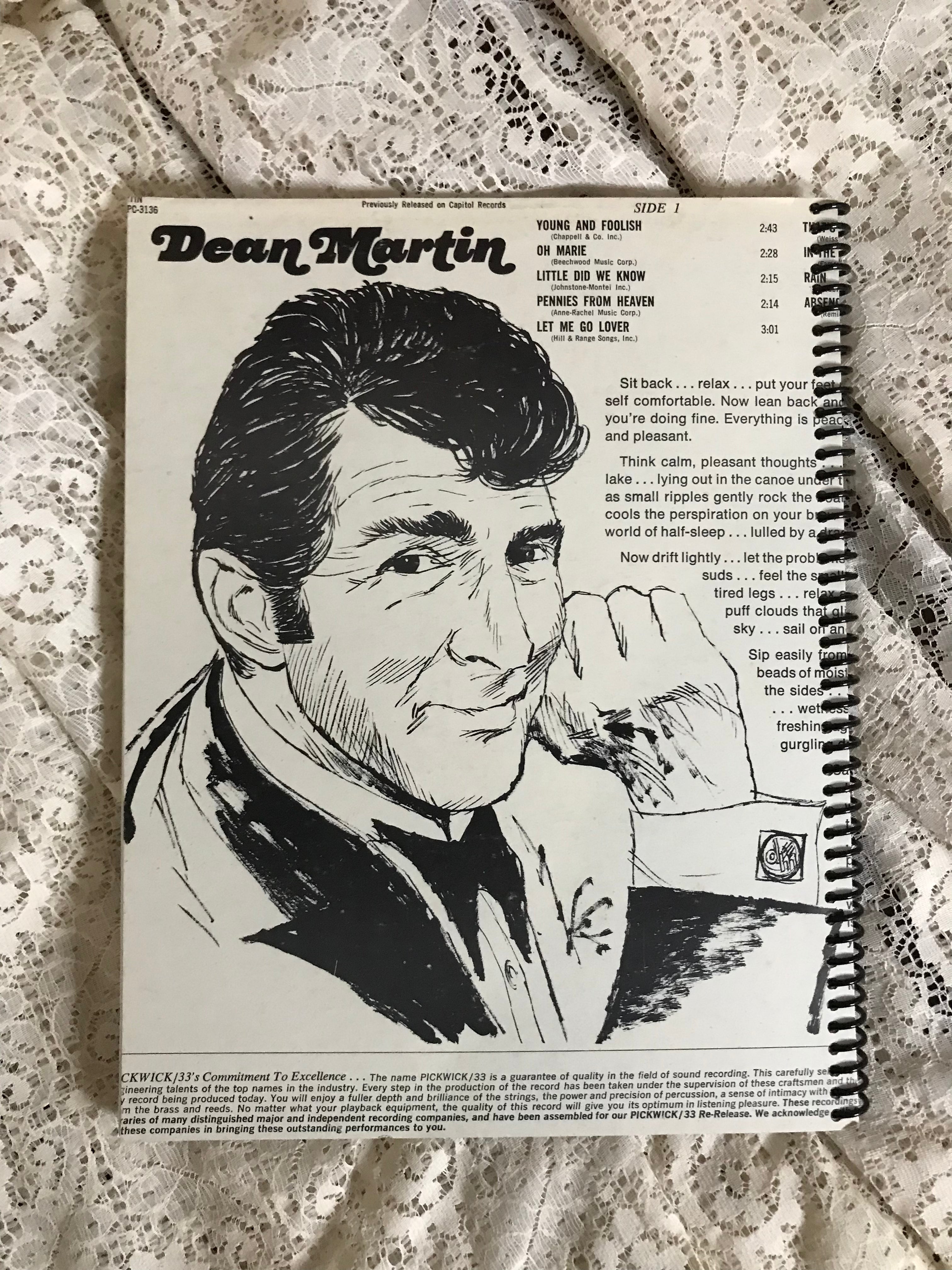 Dean Martin  Young & Foolish Album Cover Notebook