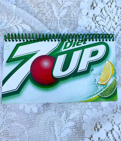 Diet 7UP Upcycled Spiral Notebook
