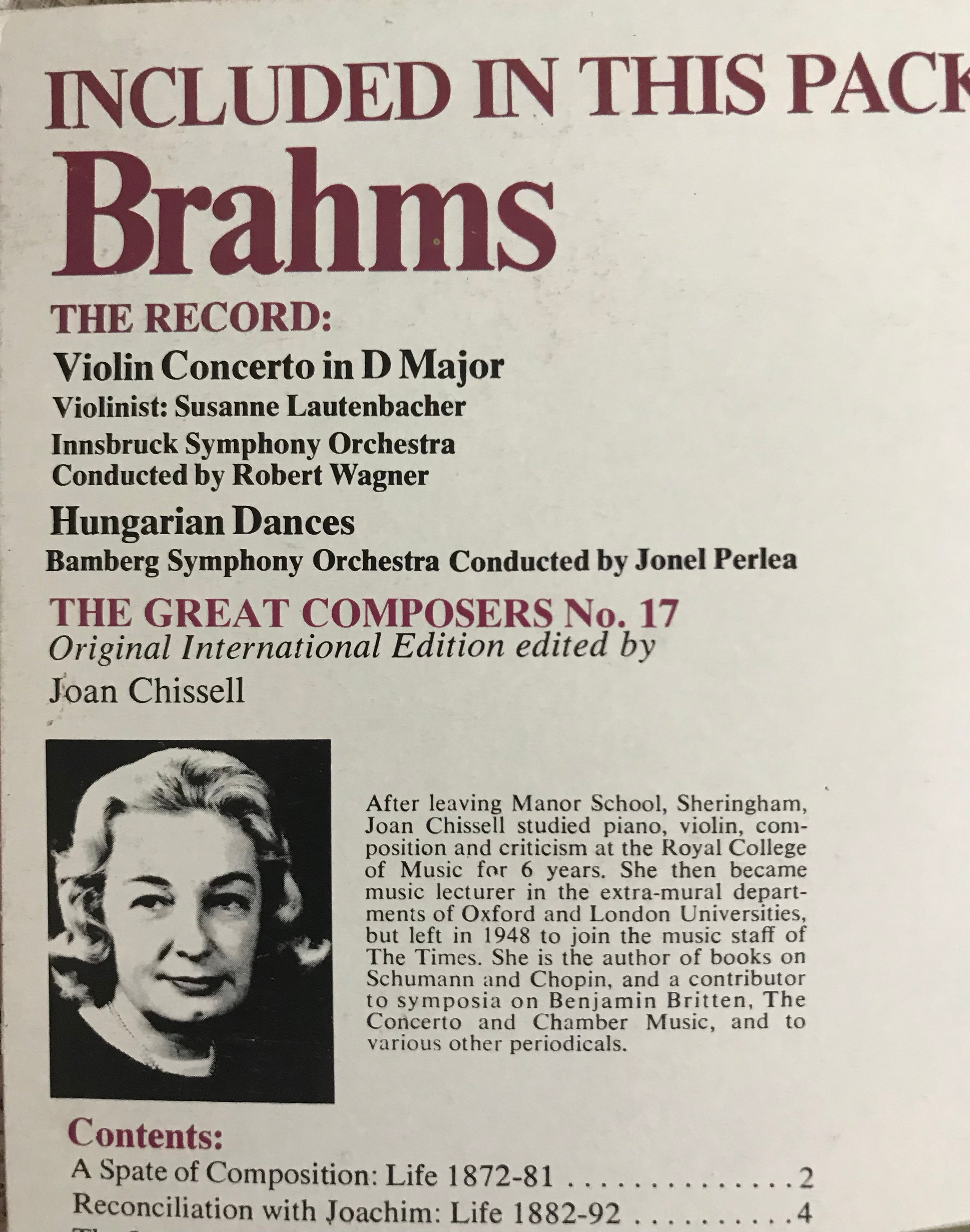 Johannes Brahms Album Cover Notebook