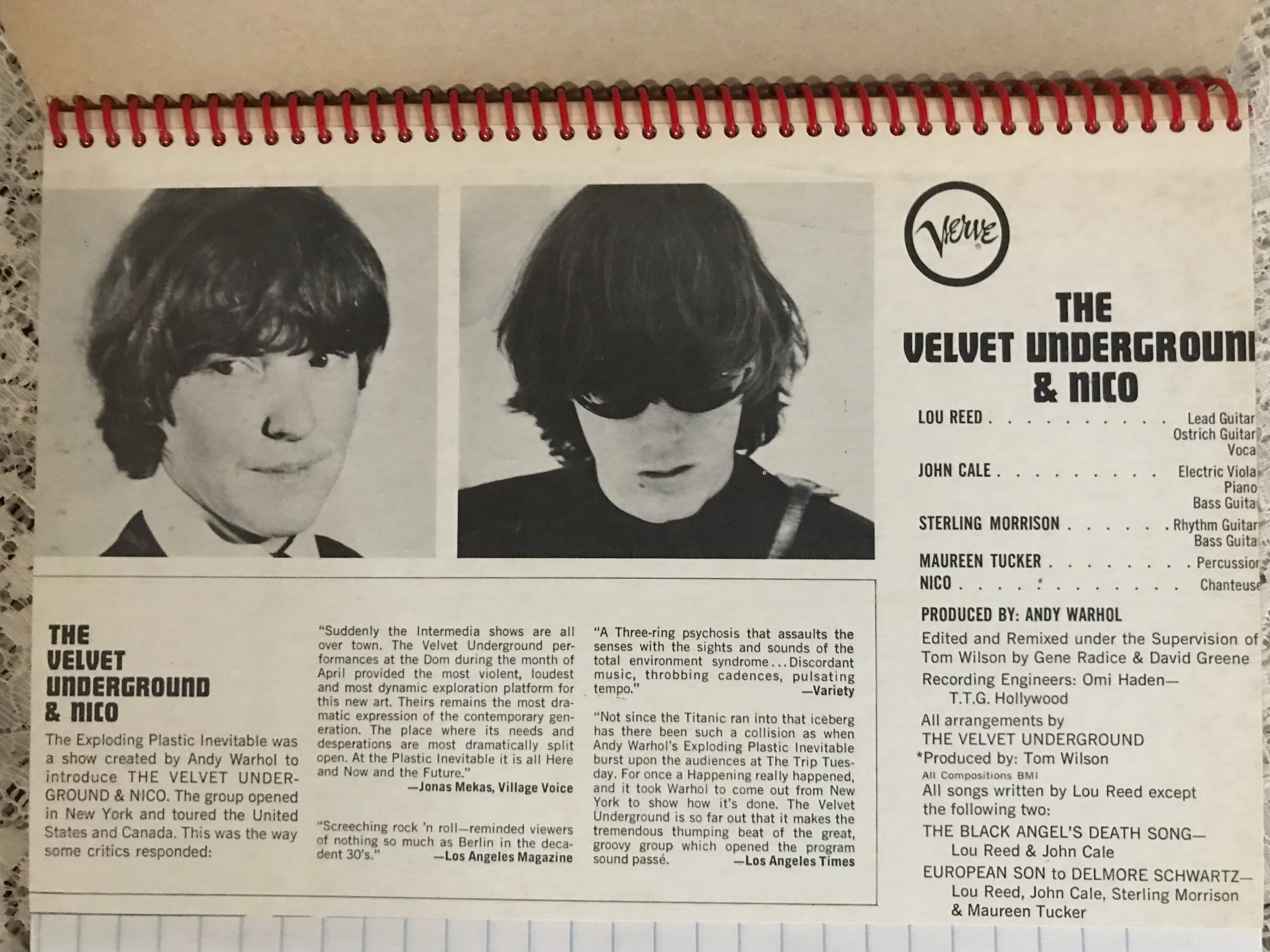 Velvet Underground Andy Warhol Album Cover Notebook