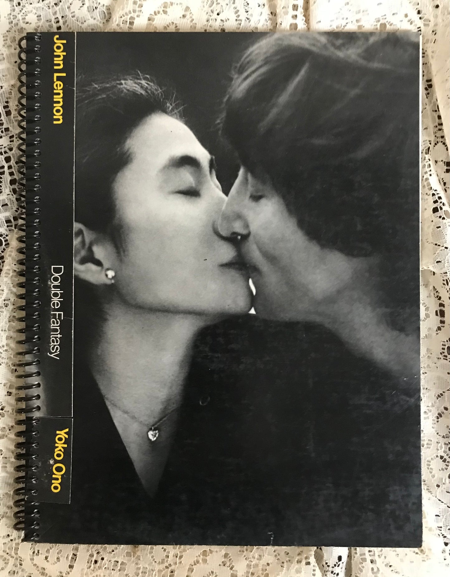 John Lennon and Yoko Ono Double Fantasy Recycled Album Cover Notebook RARE