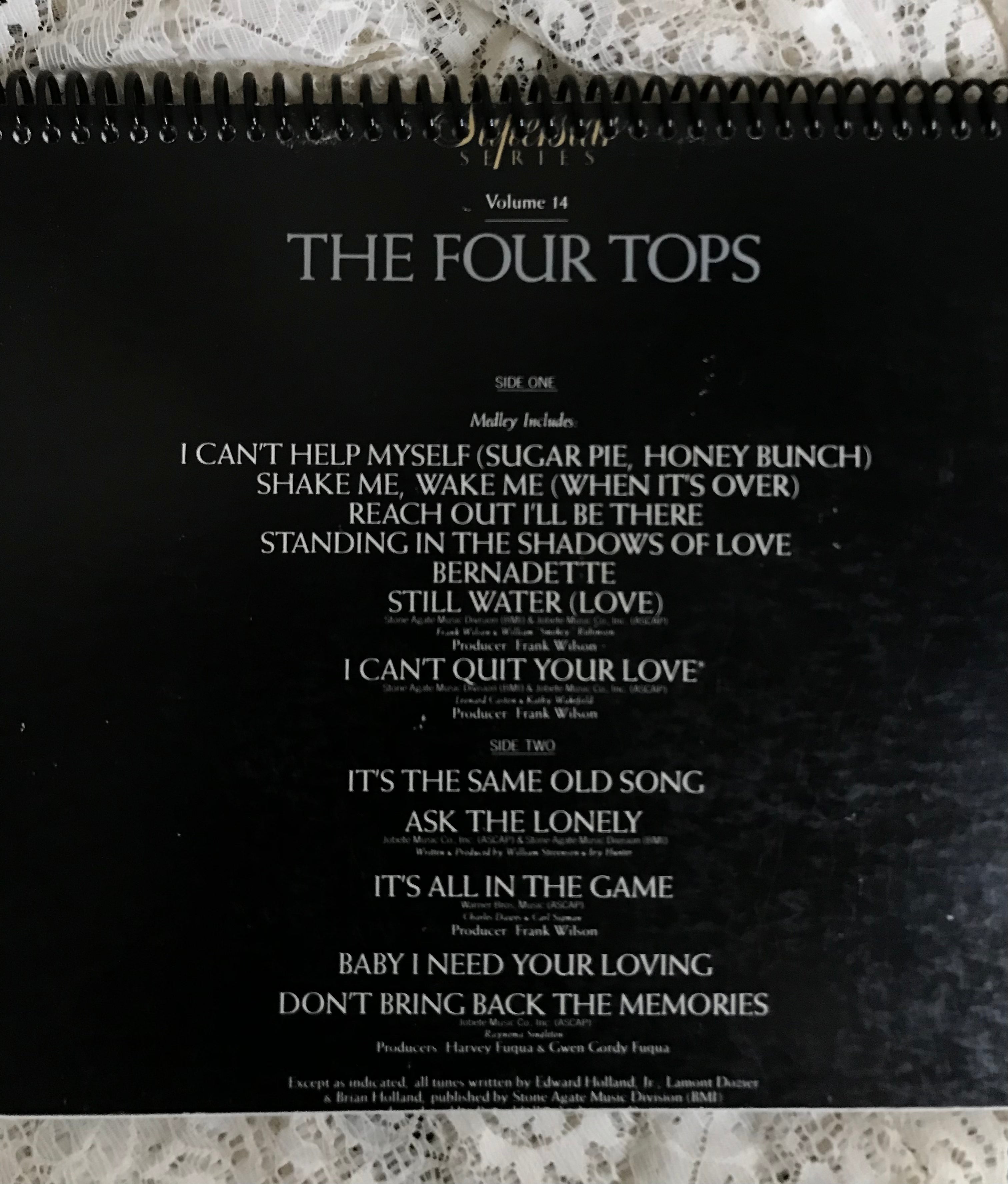 Four Tops Album Cover Notebook