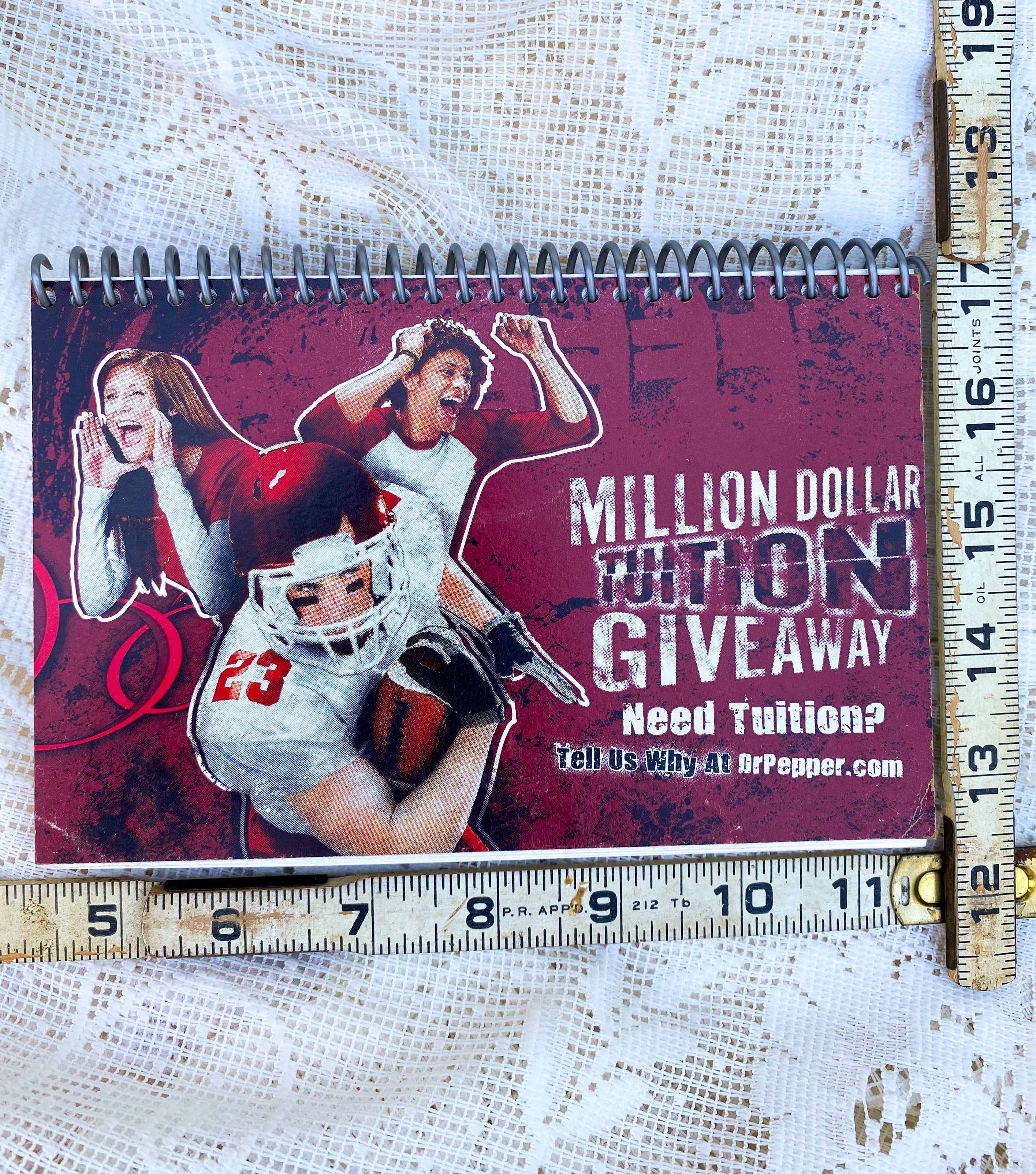 Dr. Pepper Football Upcycled Spiral Notebook