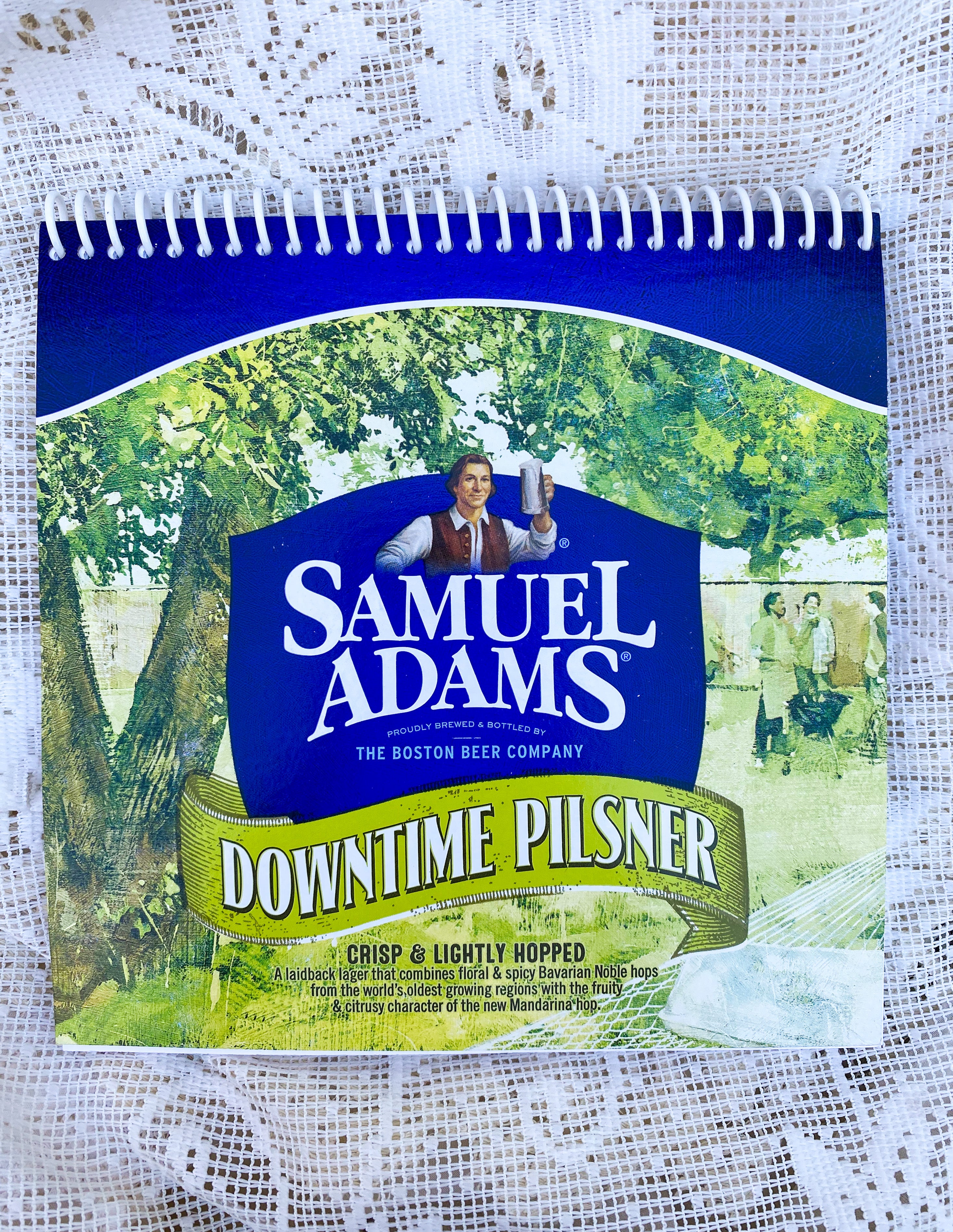 Samuel Adams Downtime Pilsner Recycled Beer Carton Notebook