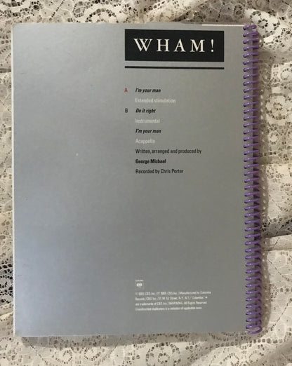 Wham I'm Your Man Album Cover Notebook
