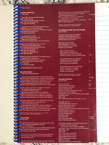 Carly Simon Album Cover Notebook