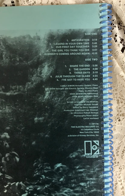 Carly Simon Anticipation Album Cover Notebook